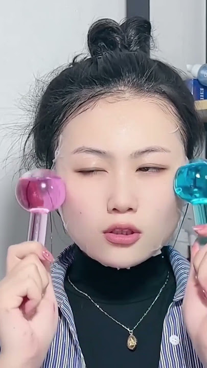 ASMR face skincare show tutorial #Shorts