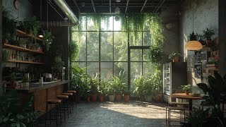 ☕ Acoustic Lofi Guitar & Piano 🌿 Cozy Green Café ~ Soft Beats to Study, Focus & Relax