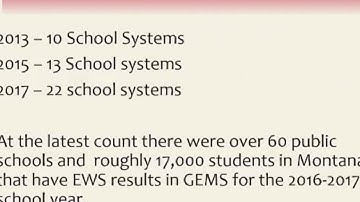Montana Early Warning System: History