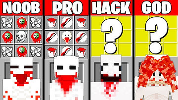 Minecraft Battle: SCP-096 SHY GUY CRAFTING CHALLENGE - NOOB vs PRO vs HACKER vs GOD ~ Animation