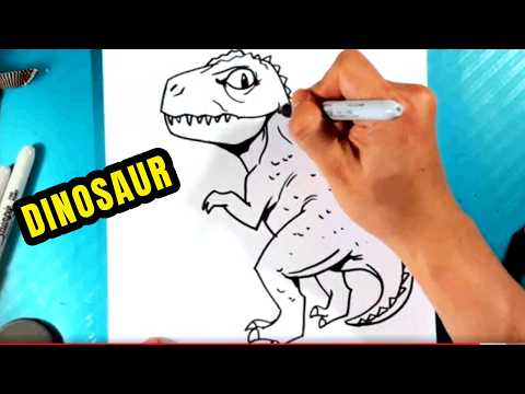 Draw with Me : JURASSIC WORLD - Cute Giganotosaurus