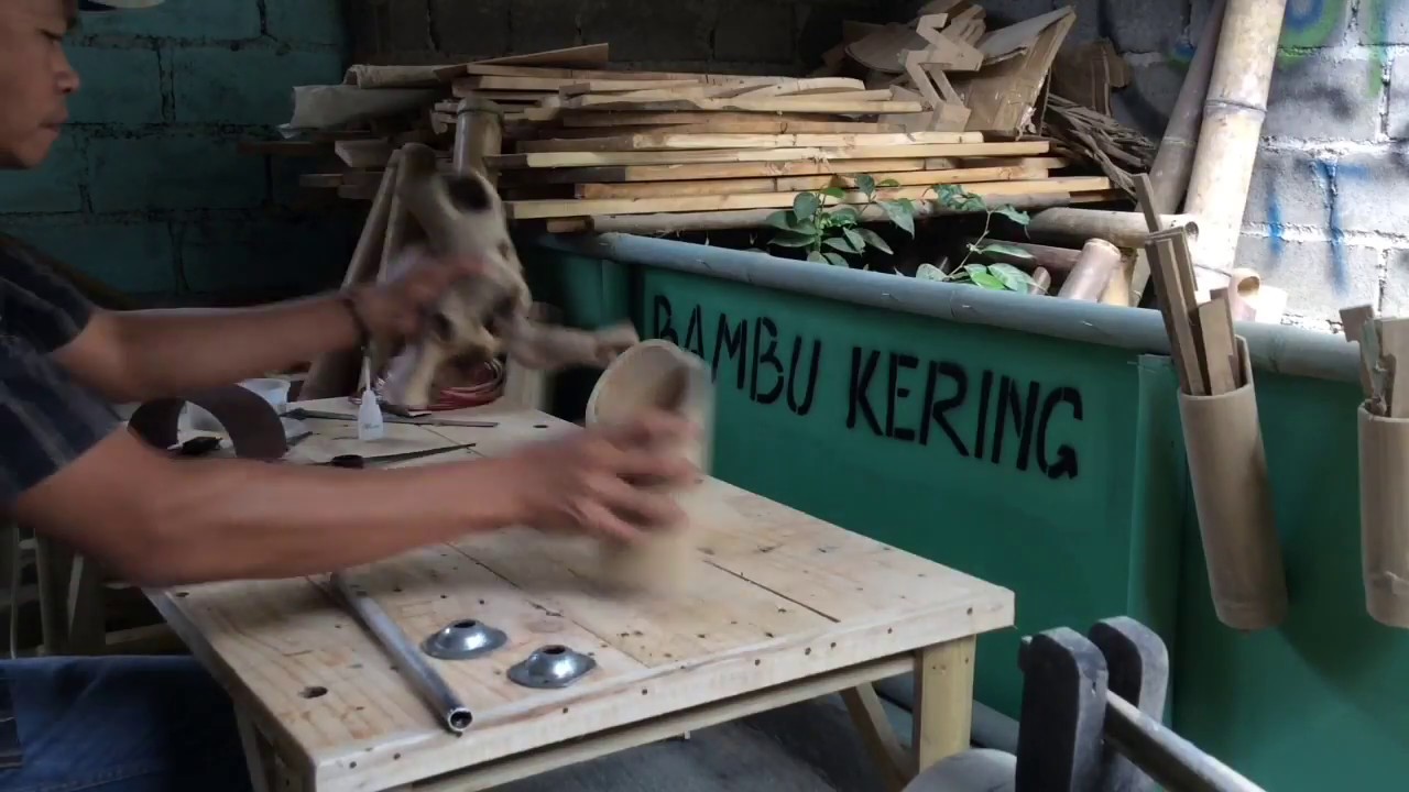 KREATIF Cara Memanfaatkan Bambu dan Akar Kayu  jadi Lampu  
