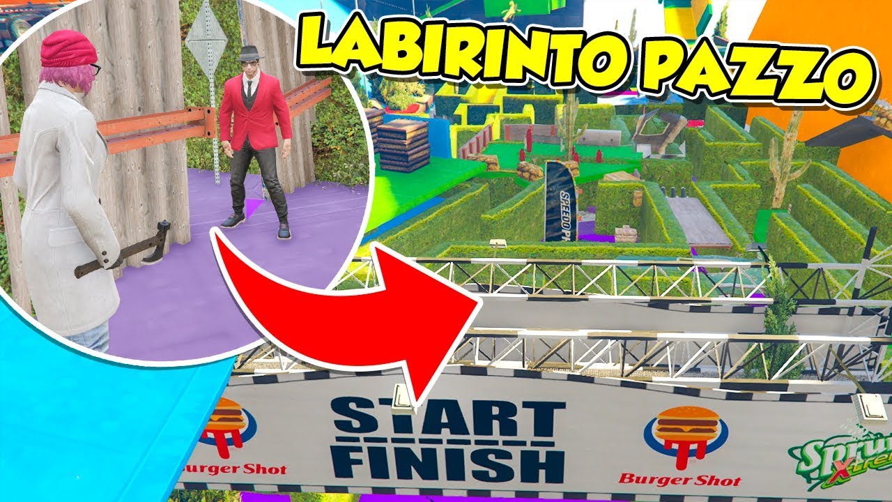 Gta 5 ITA - Il labirinto più strano di sempre!! giochi uniti