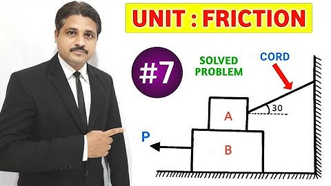 FRICTION SOLVED PROBLEMS IN ENGINEERING MECHANICS IN HINDI LECTURE 7 @TIKLESACADEMYOFMATHS
