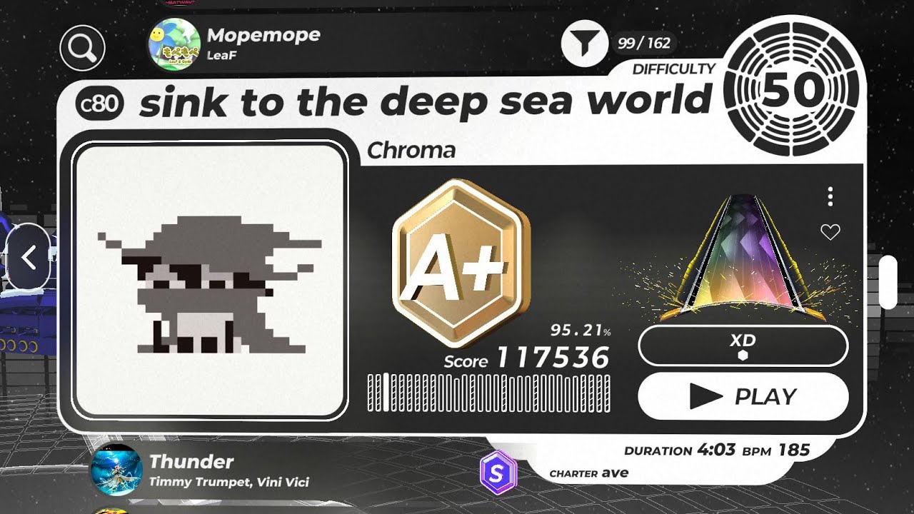 「Spin Rhythm XD」 Chroma - sink to the deep sea world [XD+] | Chart ...
