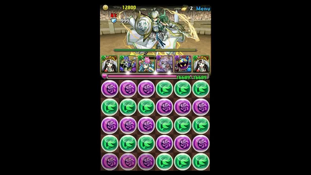 パズドラ【アテナ降臨！煌女神　超地獄級】稲田の女神・クシナダヒメPT ノーコン