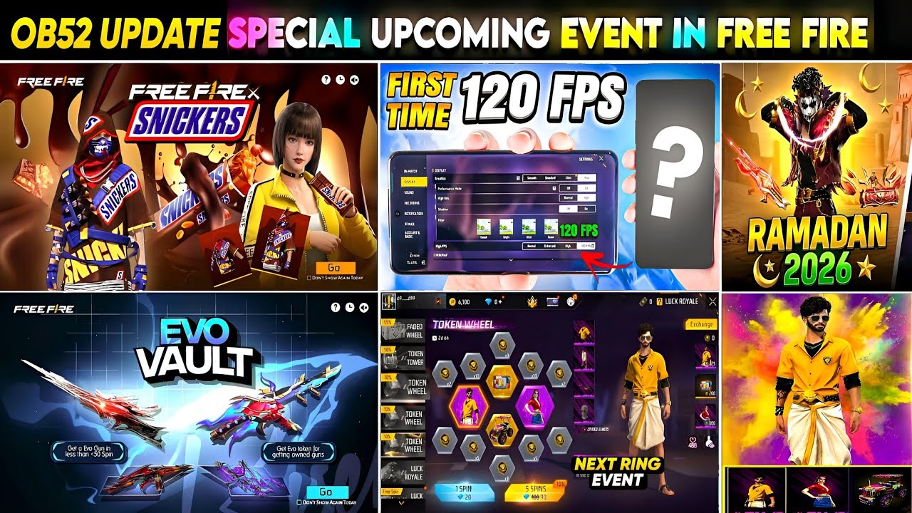 Upcoming Events in Free Fire l Free Fire New Event l Ff New Event l New Snickers Bunny Free Fire 