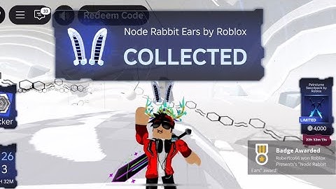 Obtaining The Node Rabbit Ears in Roblox: The Hunt: Mega Edition