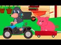 Benny Mole and Friends - Blue Tractor With A Pig Cartoon for Kids