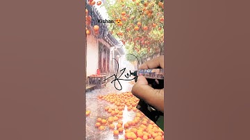 Kishan signature calligraphy#art #design #signature #calligraphy #shortsvideo #viral