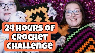 24 Hours of Crochet Challenge!!! Granny Square Halloween Blanket!!! Bruises To Butterflies