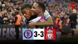 Aston Villa vs Liverpool (3-3) Highlights: Emi Martinez Own Goal & Duran Equalizer