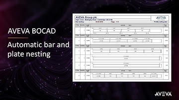 FAQ 056 - AVEVA Bocad - Automatic bar and plate nesting [with captions]