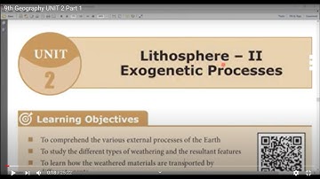 9th STD SOCIAL SCIENCE-GEOGRAPHY CHAPTER-2| PART-2 | LITHOSPHERE-II EXOGENETIC PROCESSES | ENGLISH |