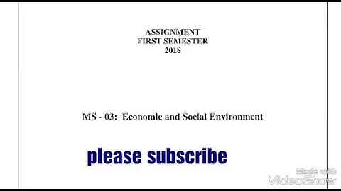 Ignou ms-03 2018 assignment answers (part -2) Economic and social environment
