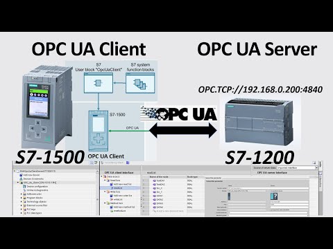 COM09. OPC UA - Siemens S7-1500 (OPC UA Client) and S7-1200 (OPC UA Server) TIA Portal