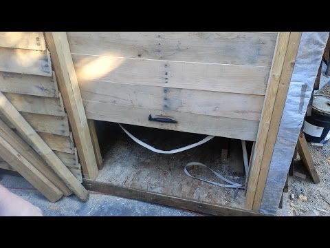 Wooden Roll Up Door And Hinge Making 5 Pallet Shed From Free Materials Youtube