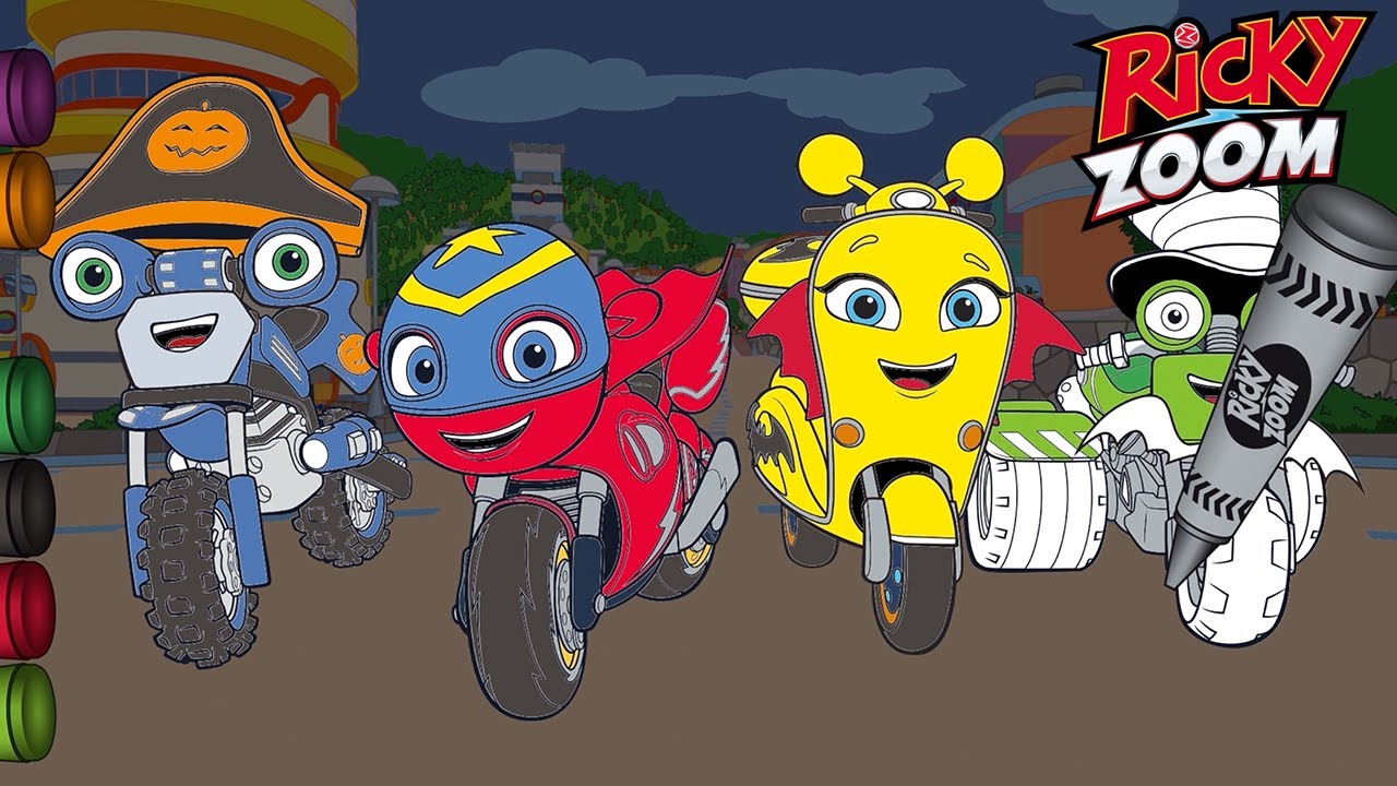 halloween learn colors ricky zoom cartoons for kids