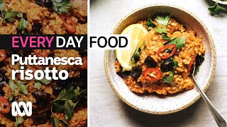 Baked Puttanesca Risotto | Everyday Food | ABC Australia