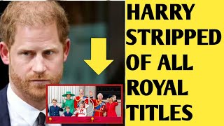 NO PITTY! Harry STRIPPED OF ALL EQUITY & ROYAL ENDORSEMENTS because of this...