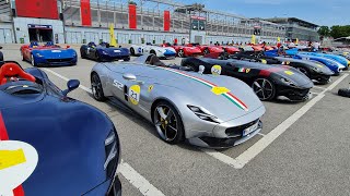 Ferrari Cavalcade Icona 2022 - 65 Monza SP1 & SP2 takeover Italy!