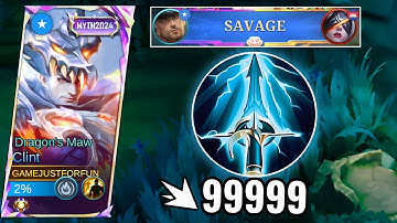 6 MINUTES SAVAGE🔥!! CLINT FIRST ITEM SKY PIERCER IS TOO OP ( ONE SHOT ) CLINT BEST BUILD 2025-MLBB