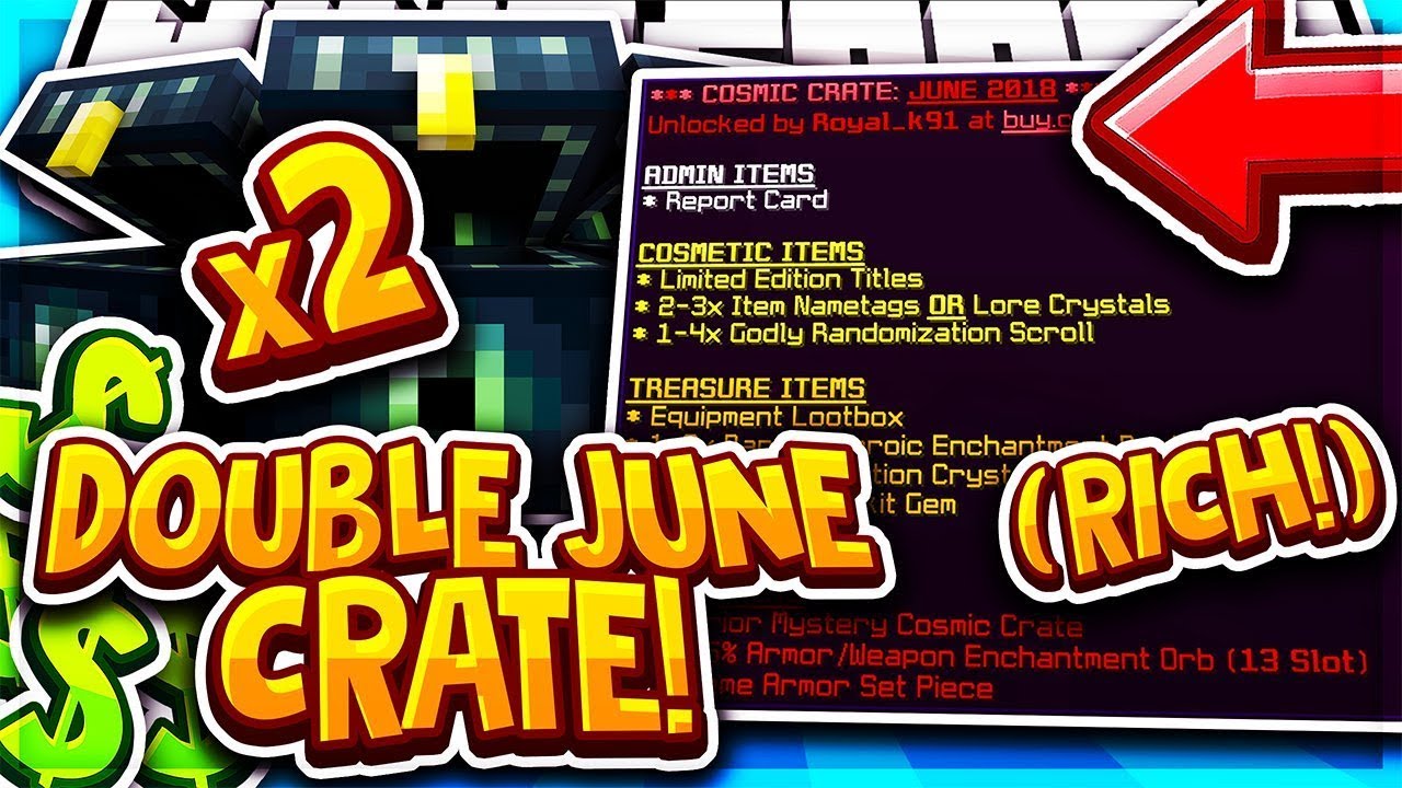 DOUBLE JUNE CRATE OPENING! (BEST CC!) | Minecraft Factions | Cosmic Pvp  (MONSTER RESET)