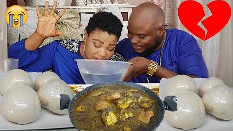 MY HUSBAND IS A BAD MAN NO LOVE | BITTERLEAF/ BANGA SOUP WITH POUNDED YAM | AFRICAN FOOD MUKBANG