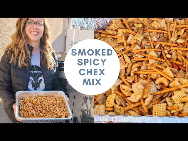 Traeger Smoked Chex Mix Recipe - Oh Sweet Basil