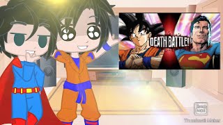 Dragon ball & Marvel/DC react Goku vs Superman 3 (Dragon Ball vs DC Comics) Death Battle