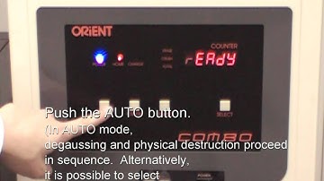 NEW COMBO - Combination Degausser (magnetic erasure) and Physical Destruction Machine