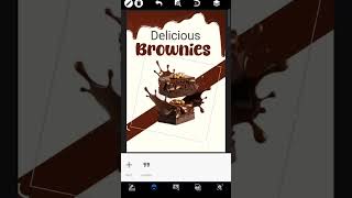 Brownie Poster Design in PixelLab | My Pixel PlayChocolate Brownie Food Poster Editing Tutorial