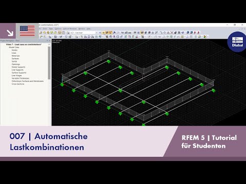 [EN] RFEM 5 - Tutorial für Studenten | 007 Automatische Lastkombinationen