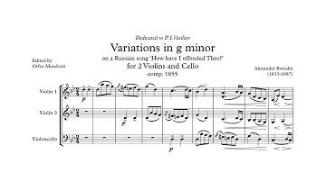 Borodin: String Trio in G minor (with Score)