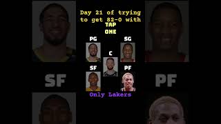 Day 21 of trying to get 82-0 with only Lakers🏀⛹️🏆