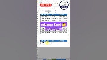 🤔Vlookup with array in excel #excel #exceltutorial #shortfeed #shorts #computer