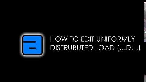 HOW TO EDIT U.D.L R.C.C. Building Design Software 2018