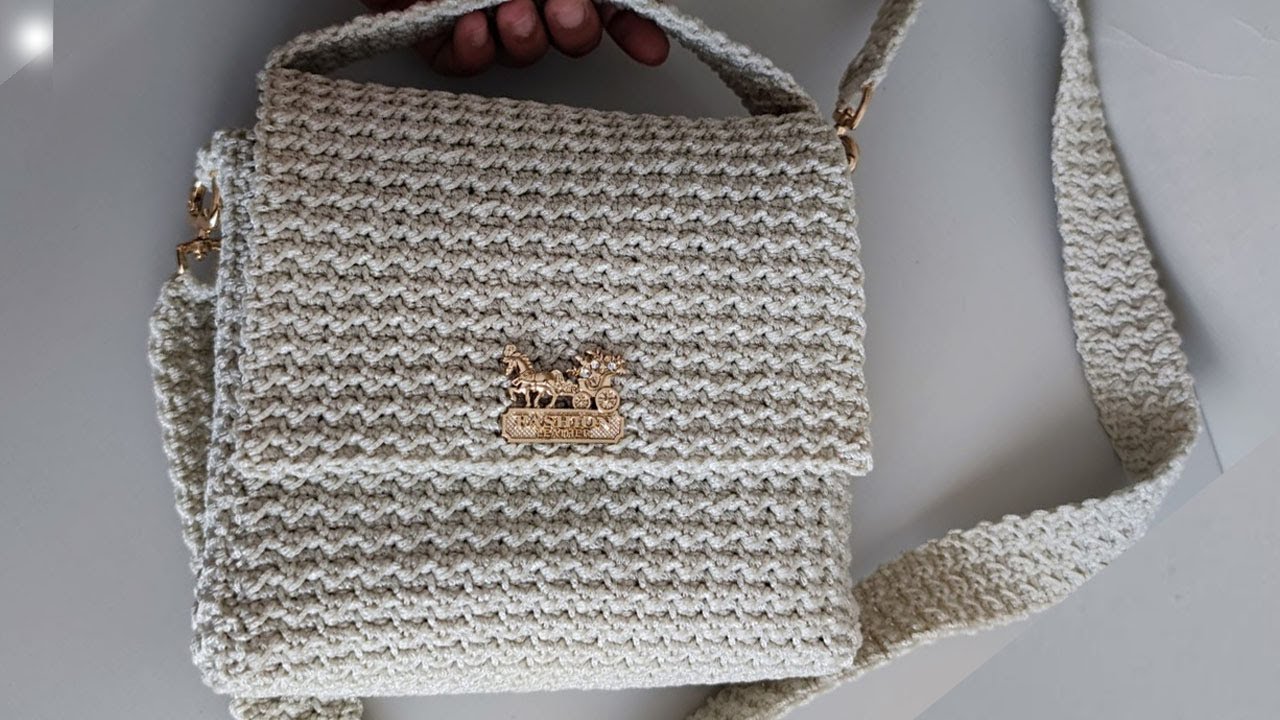 Мастер-класс по вязанию крючком сумки своими руками: сумка через плечо из пряжи макраме! 👜