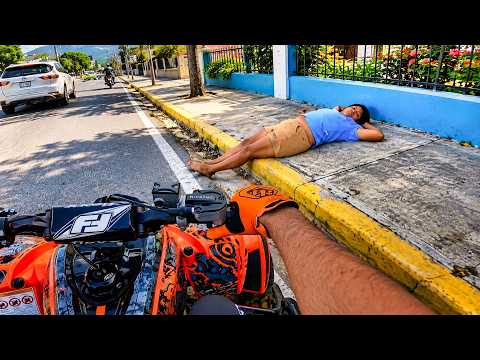 I was riding my quad bike and found this woman lying on the ground