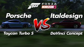 Porsche Taycan Turbo S vs. Italdesign DaVinci Concept in Forza Horizon 5  #agitogaming
