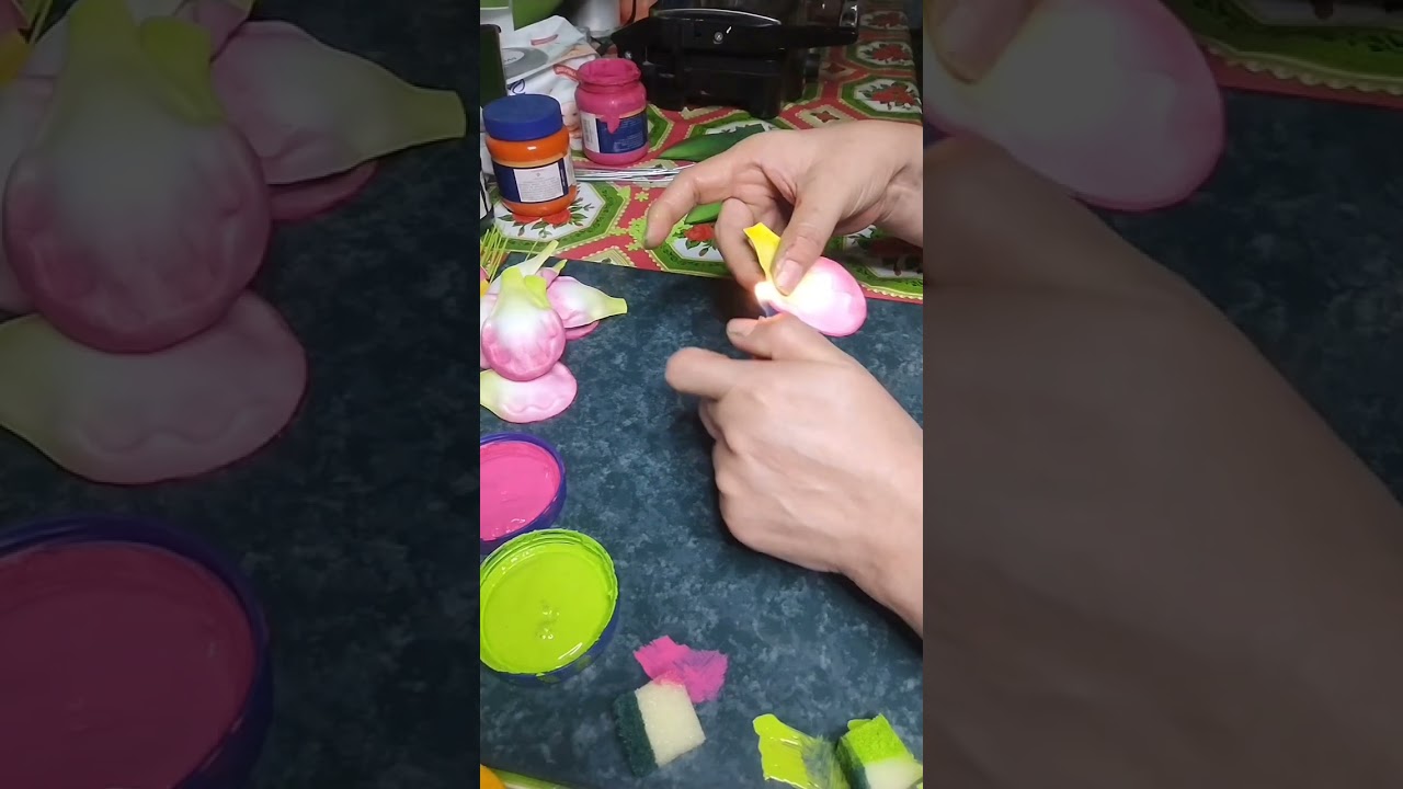 magnolias de foamy con molde y sin molde