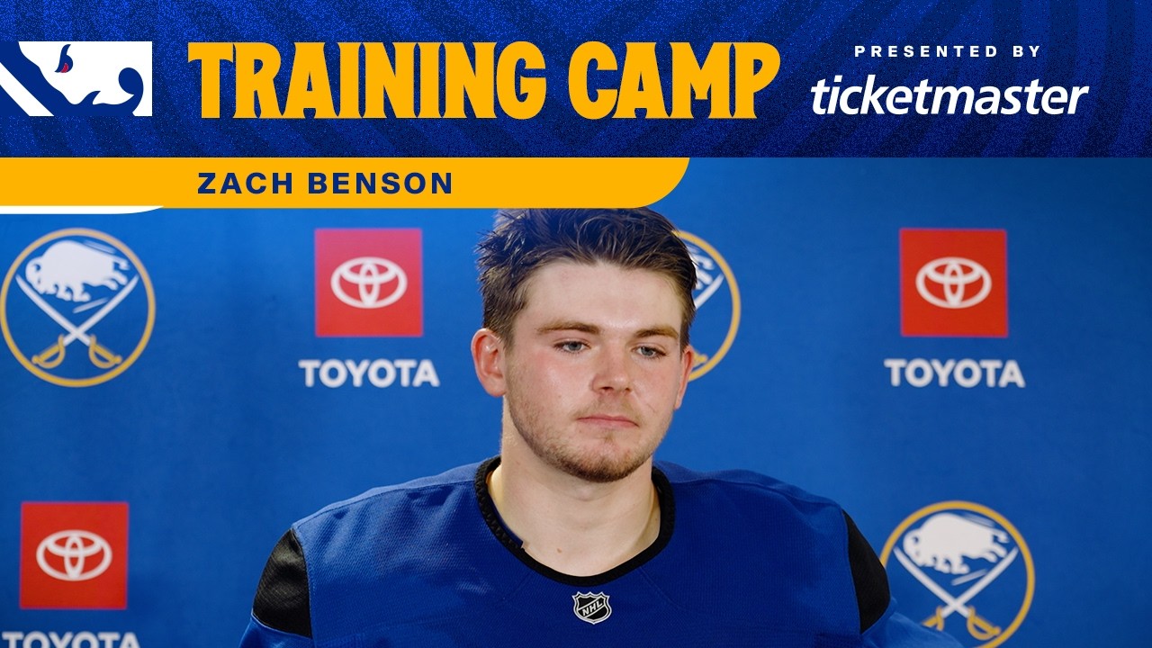 “Fired Up To Be Back” | Zach Benson On Day One Of Training Camp | Buffalo Sabres