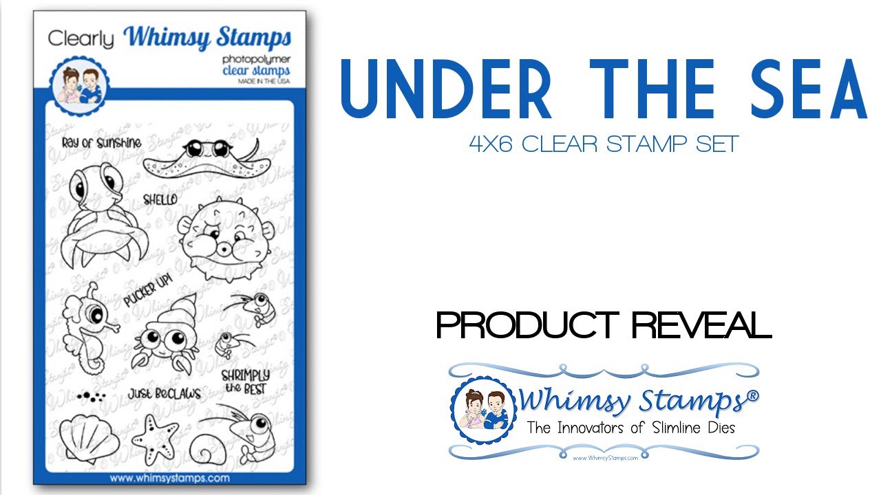 WHIMSY STAMPS PRODUCT REVEAL: Under the Sea Clear Stamp Set - YouTube
