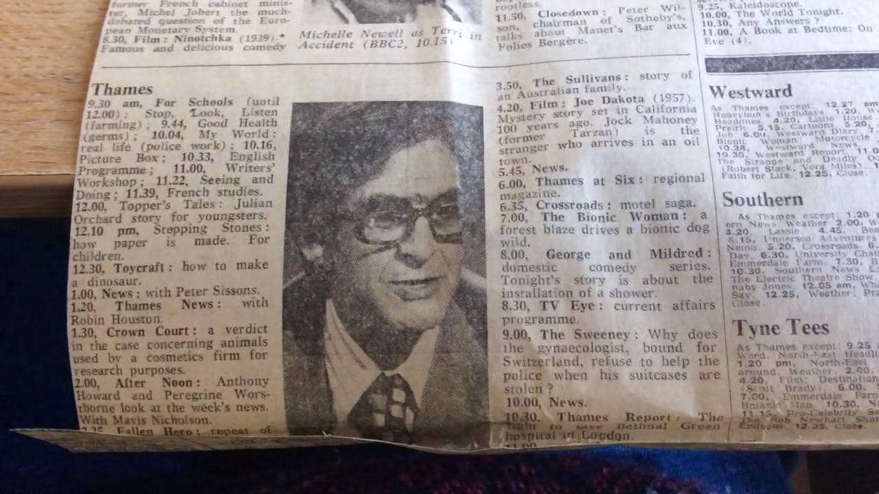 Vintage ephemera uk tv guide november 30th 1978 bbc itv YouTube