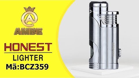 Hộp quẹt khè 2 tia giá rẻ kèm đục xì gà Honest BCZ359 - Ambe