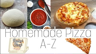 Easy Homemade Pizza Dough▪︎Sauce ▪︎ Stuffed Deep pan Triple Cheese Pizza Recipe.