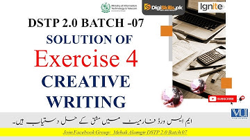 creative writing exercise 4 batch 7 | dstp 2.0 batch 07 creative writing 4