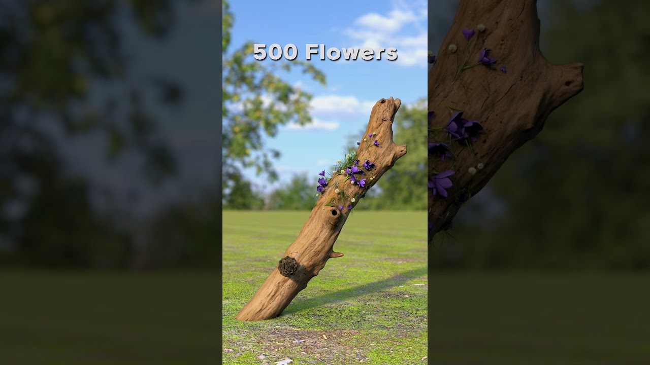 [4K, 60fps] 1 vs 5000 Flowers Grow on Pinecone Impact 🌸