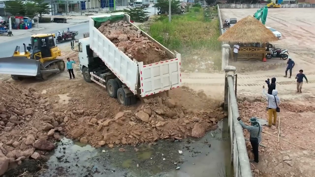 Dump Truck Unloading Soil – Heavy Duty in Action!