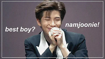 a cute compilation of namjoon getting shy & flustered to celebrate he was born